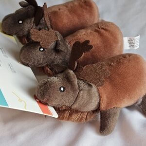 Zippy Paws MINIZ 3-Pack ELK HERD Plush Dog Toys NWT